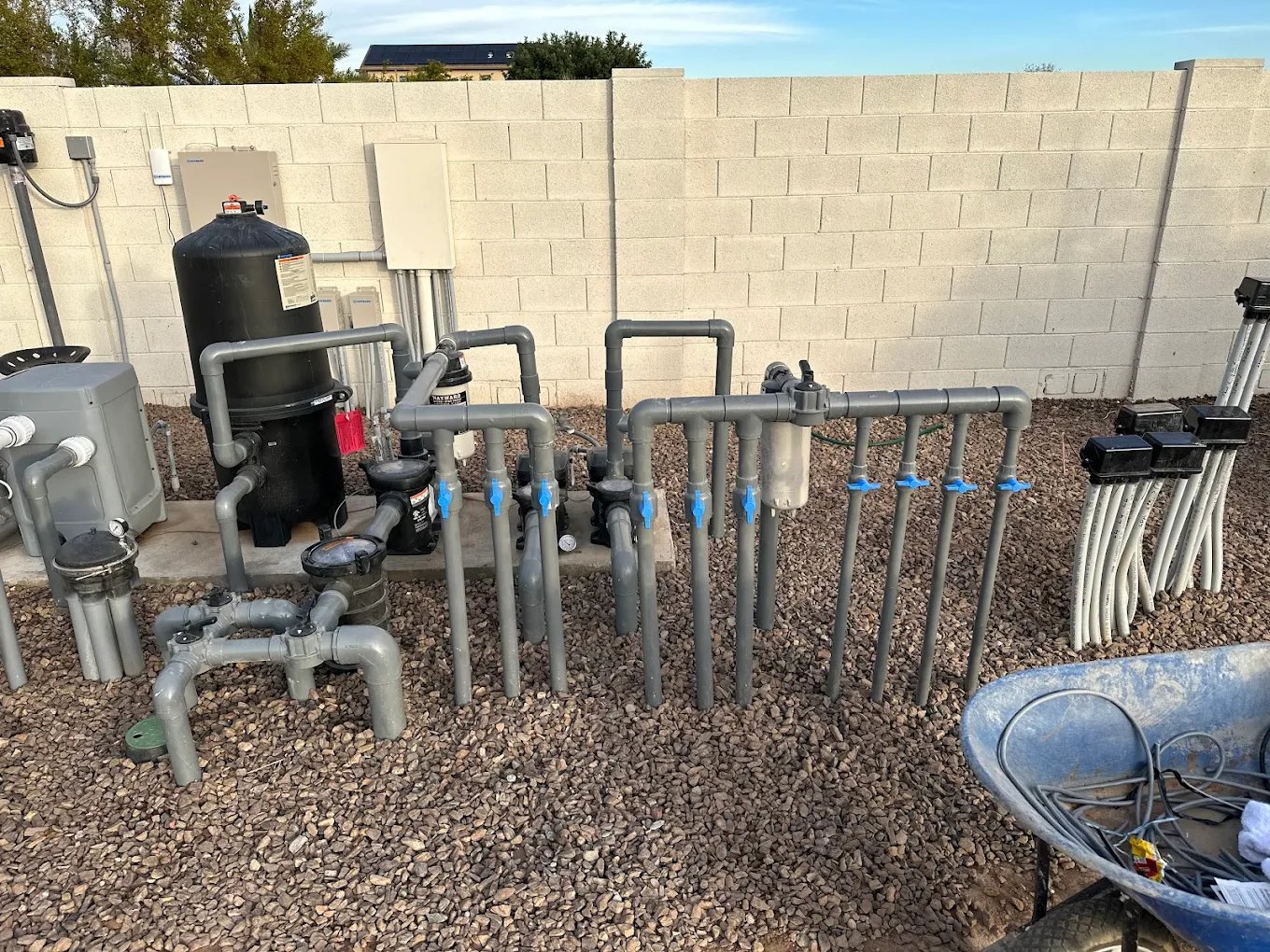 King Pool Plumbing owner on the job